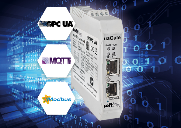 Softing dataFEED uaGate MB para Modbus PLC con IoT y la nube