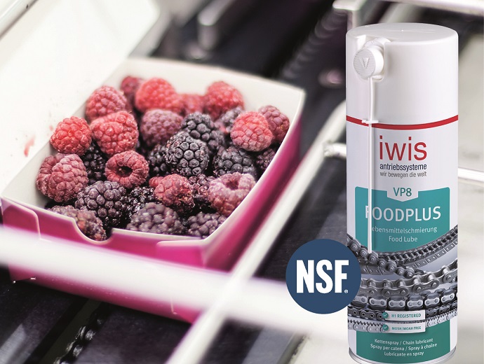 iwis VP8 FoodPlus Spray: relubricante para cadenas en la industria alimentaria