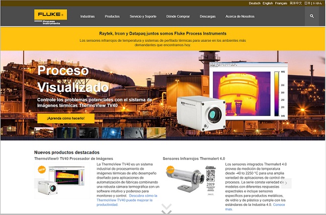 Fluke Process Instruments estrena sus sitios web en español y francés