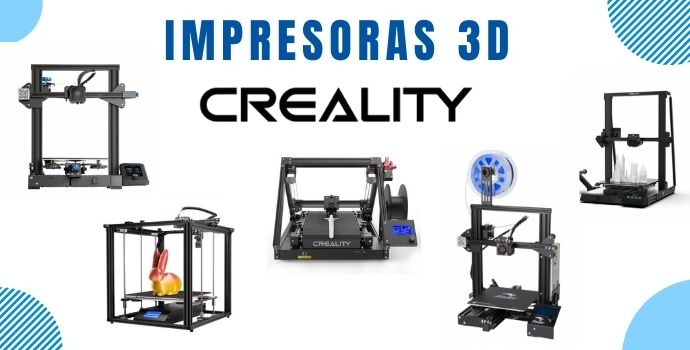 Lista comparativa con las diferentes opciones de impresoras 3D de la marca Creality disponibles en el mercado