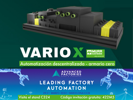 Murrelektronik presenta en Advanced Factories Vario-X, la primera plataforma de automatización del mundo que elimina el armario de control